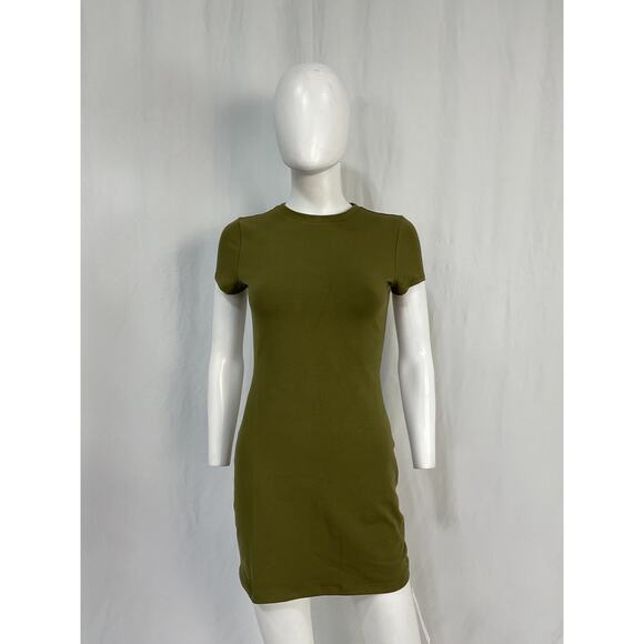 Reformation 'Nadia' Green Cotton Knit Dress Size XS - Picture 2 of 5